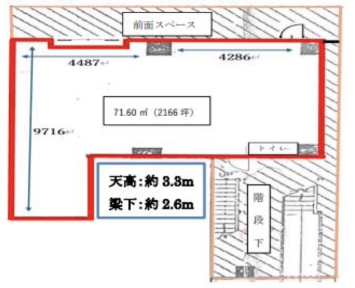 中目黒駅徒歩5分　ビル1階物件図面
