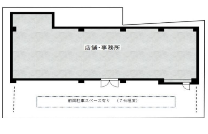船橋市 1階店舗路面店駐車場7台有り物件 図面