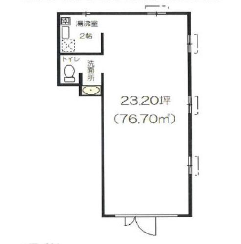 東京都福生市　1階店舗　図面