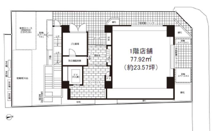 神奈川県茅ヶ崎市　新築1階店舗物件図面