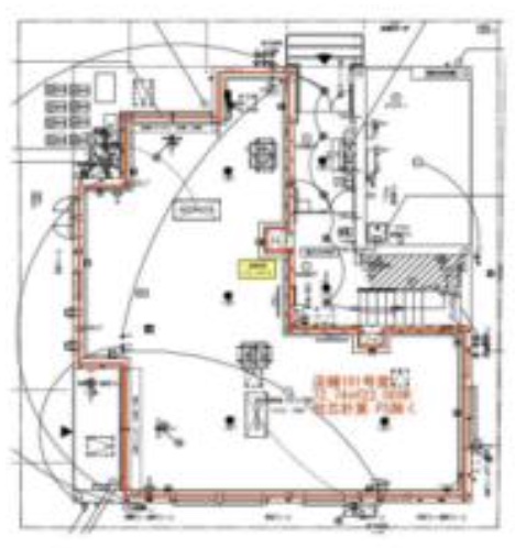横浜市中区　新築ビル1階物件図面