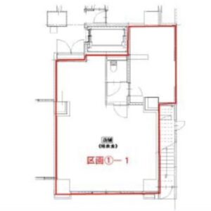 東京都港区　新築ビル1階物件図面