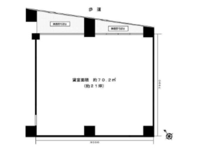 東京都文京区　ビル1階物件図面