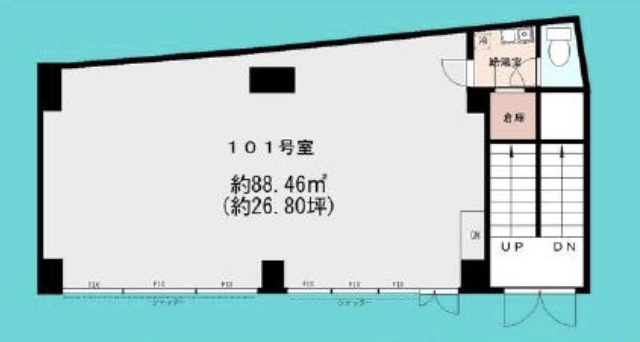 東京都立川市　ビル1階物件図面