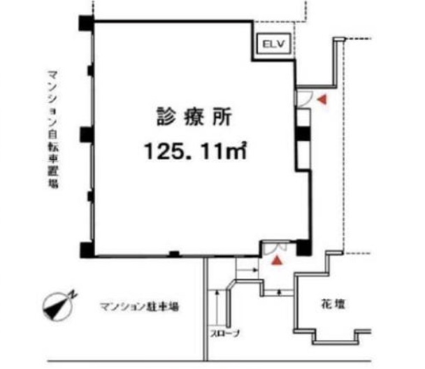 埼玉県さいたま市　武蔵浦和駅　ビル1階物件図面