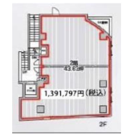 東京都目黒区　自由が丘駅徒歩5分　ビル2階物件図面