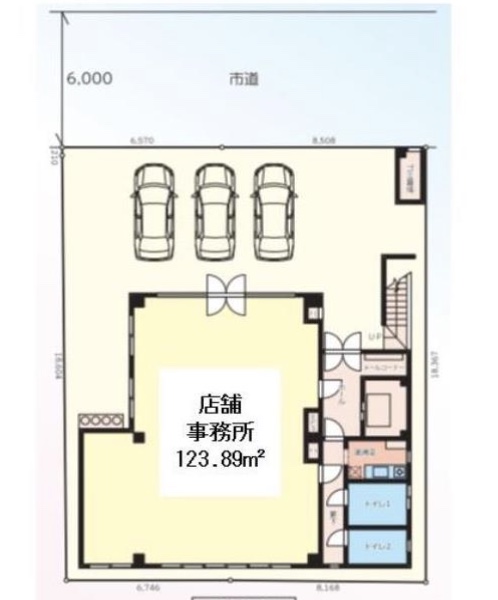 千葉県松戸市　ビル1階物件図面