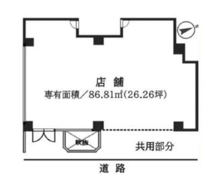 東京都渋谷区　ビル1階物件図面