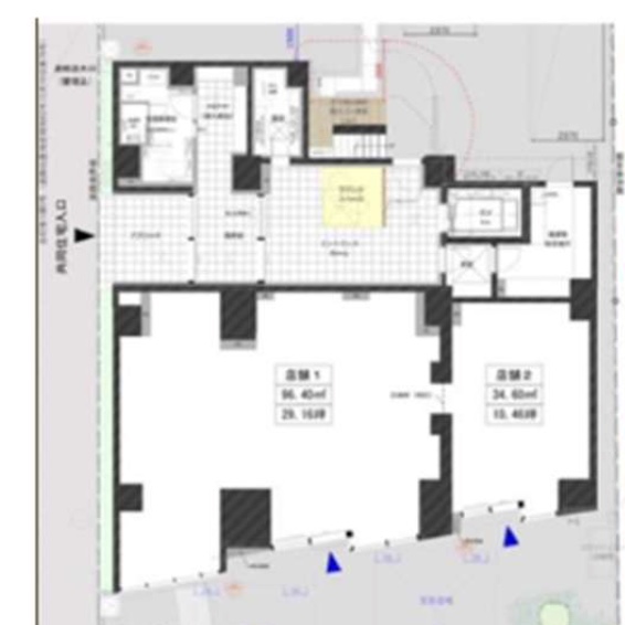 東京都中野区　新築店舗1階物件図面