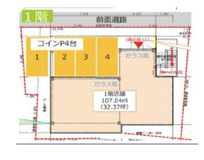 東京都港区　ビル1階物件図面