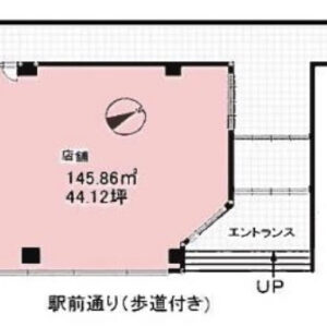 千葉県船橋市「京成船橋駅」徒歩5分　ビル1階物件図面