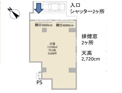 千葉県市川市　行徳駅徒歩3分　ビル1階物件図面