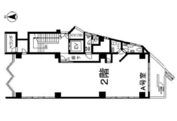 東京都国立市　国立駅徒歩3分ビル2階物件図面