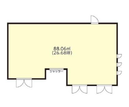 神奈川県横浜市　新横浜駅徒歩4分　1階店舗物件図面
