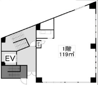 茨城県取手市　取手駅徒歩2分 ビル1階物件図面