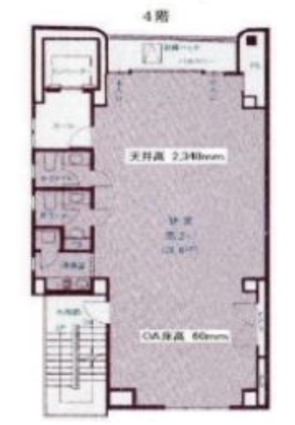 東京都中央区　銀座駅徒歩２分　ビル4階物件図面