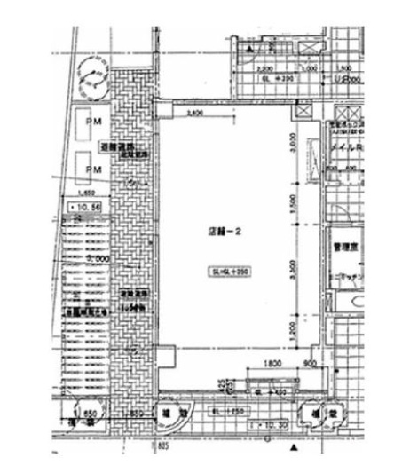 東京都目黒区　都立大学駅徒歩１３分　1階店舗物件図面