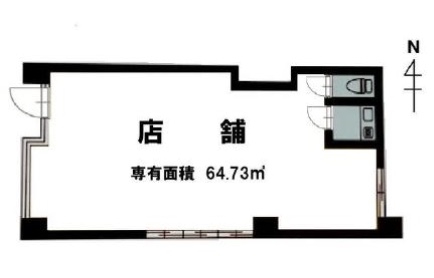東京都杉並区　高円寺駅徒歩7分　ビル1階物件図面