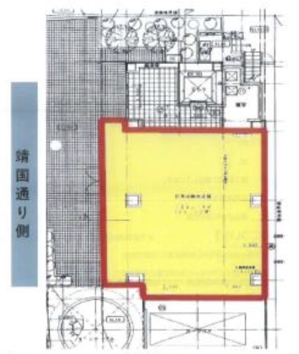 東京都千代田区　市ケ谷駅徒歩１分ビル1階物件図面
