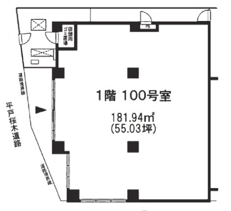神奈川県横浜市　井土ヶ谷駅徒歩4分　ビル1階物件図面