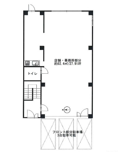埼玉県久喜市　久喜駅徒歩3分　ビル1階物件図面