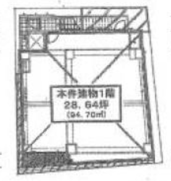 東京都大田区　長原駅徒歩3分 ビル1階物件図面
