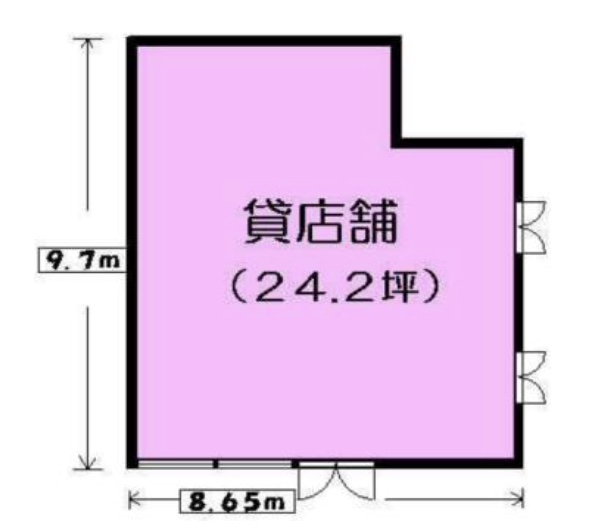 東京都品川区　荏原中延駅徒歩12分　ビル1階物件図面