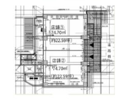 千葉県松戸市　新松戸駅徒歩3分　ビル2階物件図面