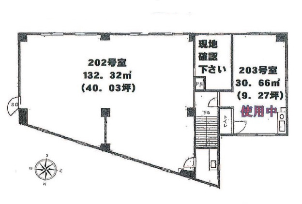 神奈川県川崎市　川崎駅徒歩4分 ビル2階物件図面