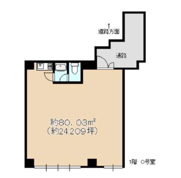 神奈川県相模原市　橋本駅徒歩10分　ビル1階物件図面