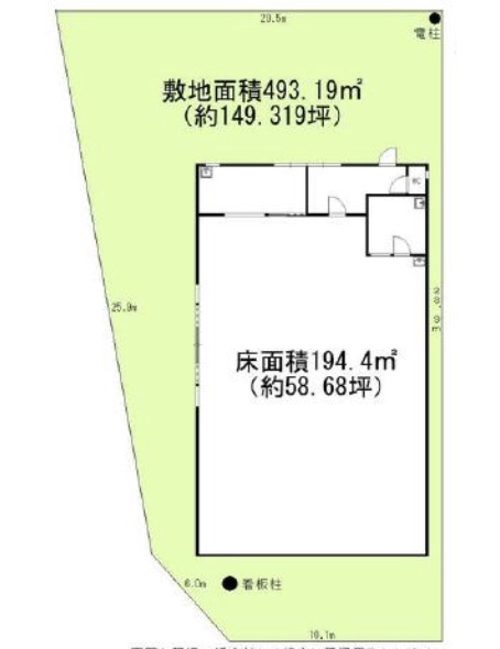 埼玉県熊谷市　熊谷駅徒歩24分 1階店舗物件図面