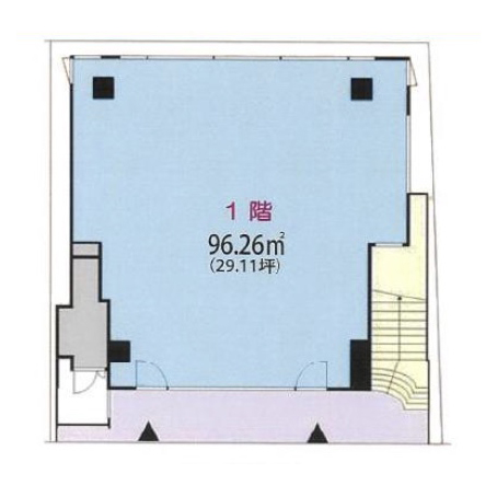 東京都港区　表参道駅徒歩1分　ビル1階物件図面