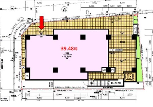 神奈川県川崎市　新築計画　ビル1階物件図面