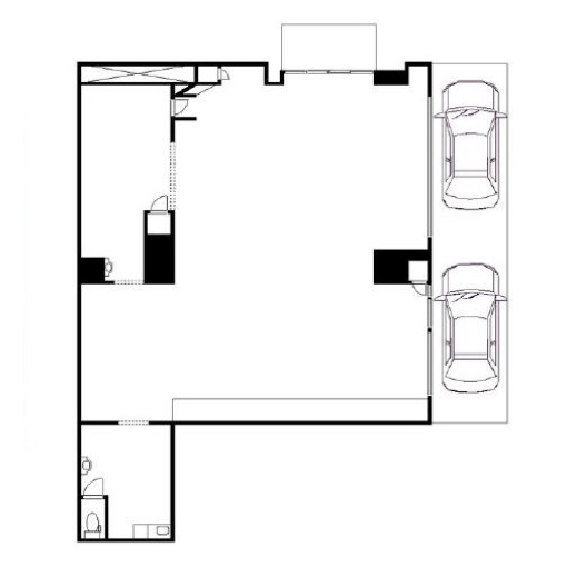 東京都八王子市　八王子駅徒歩20分　ビル1階駐車場有物件図面
