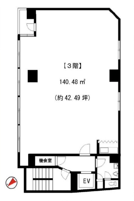 東京都目黒区　目黒駅徒歩15分　ビル3階物件図面