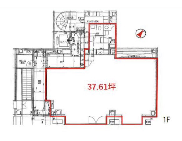 東京都中央区　東銀座駅徒歩1分　ビル1階物件図面