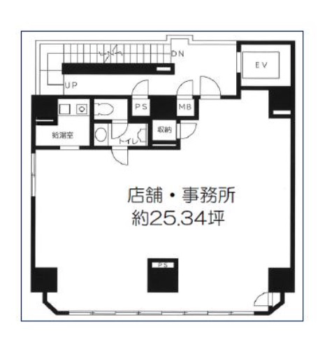 東京都大田区　京急蒲田駅徒歩3分　ビル2階物件図面