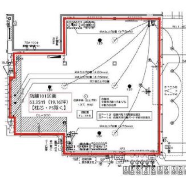 神奈川県横浜市　新子安駅徒歩2分　ビル1階物件図面