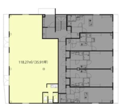 千葉県市川市　本八幡駅バス9分 ビル1階物件図面