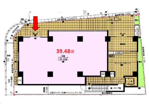 神奈川県川崎市川崎区　新築計画ビル1階物件図面