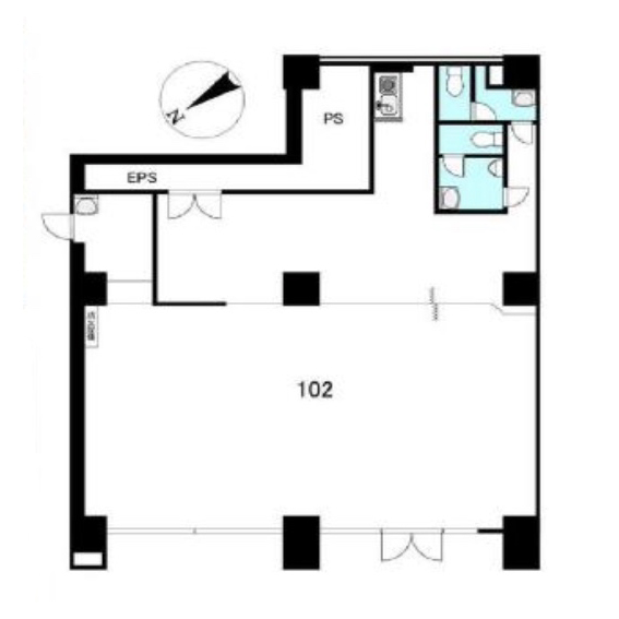 神奈川県厚木市　本厚木駅徒歩5分　ビル1階物件図面