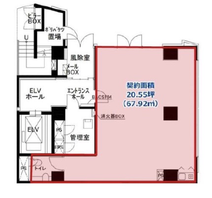 東京都千代田区　岩本町駅徒歩2分　ビル1階物件図面