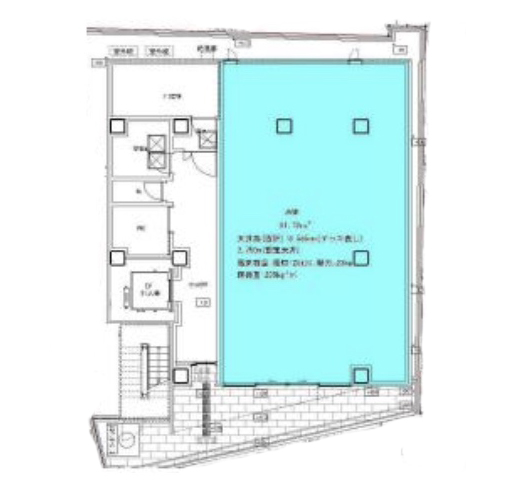 東京都新宿区　高田馬場駅徒歩5分　新築計画ビル1階物件図面　　　