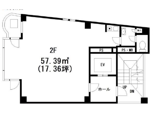 東京都新宿区　高田馬場駅徒歩3分 ビル2階物件図面
