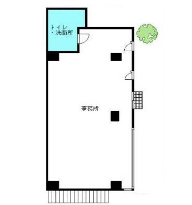 神奈川県横浜市　新横浜駅徒歩7分　ビル1階物件図面　