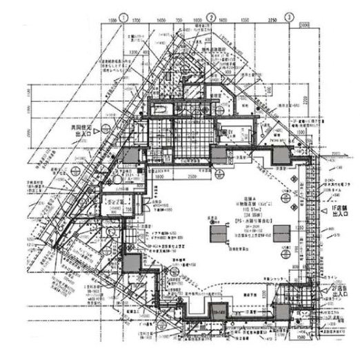 東京都中野区　中野駅徒歩3分　鎮地区計画ビル1階物件図面