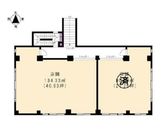 東京都八王子市　めじろ台駅徒歩12分　ビル2階物件図面