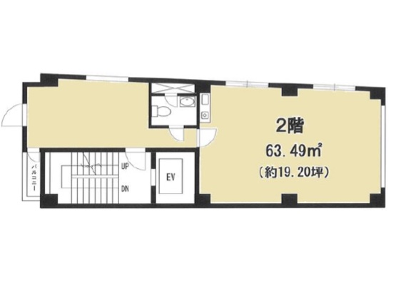 東京都渋谷区　代々木公園駅徒歩2分　ビル2階物件図面