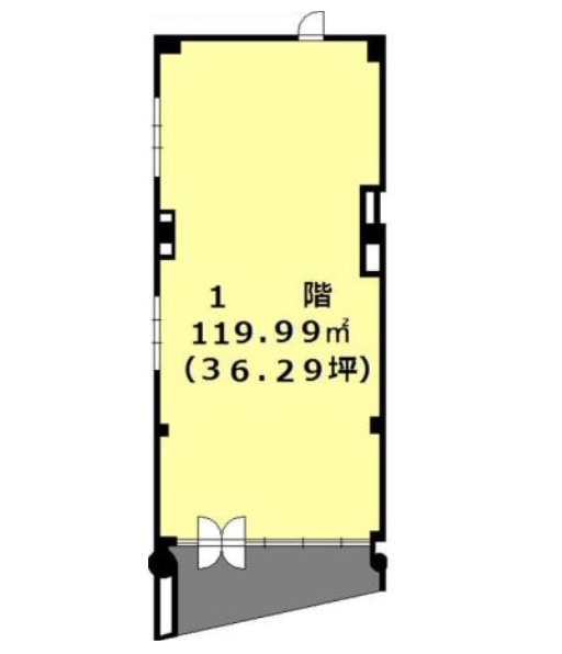 東京都世田谷区　桜新町駅徒歩7分　ビル1階物件図面