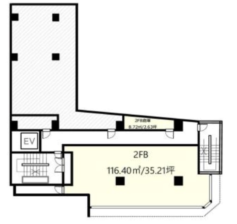 千葉県千葉市　葭川公園駅　ビル2階物件図面